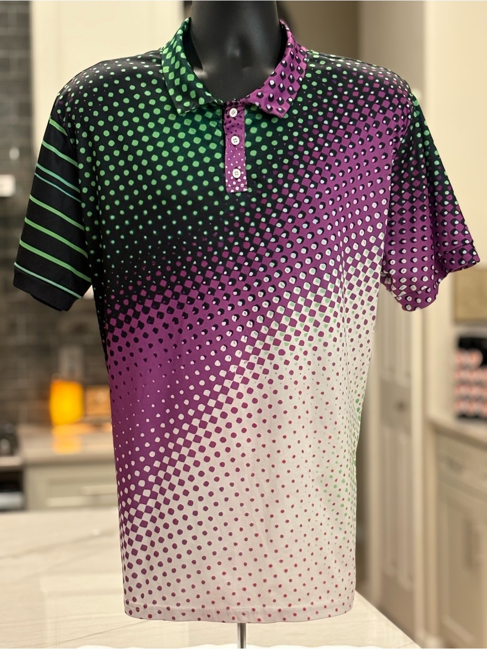 Golf Gradient Dot Polo Shirt Size XL  Same Day Shipping